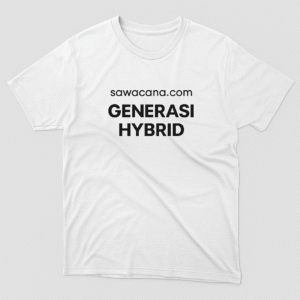 Kaos Premium Sawacana.com Generasi Hybrid warna putih