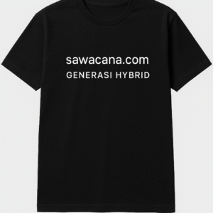 Kaos Premium Sawacana.com Generasi Hybrid warna hitam