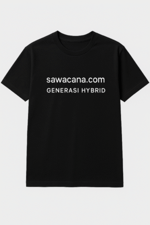 Kaos Premium Sawacana.com Generasi Hybrid warna hitam