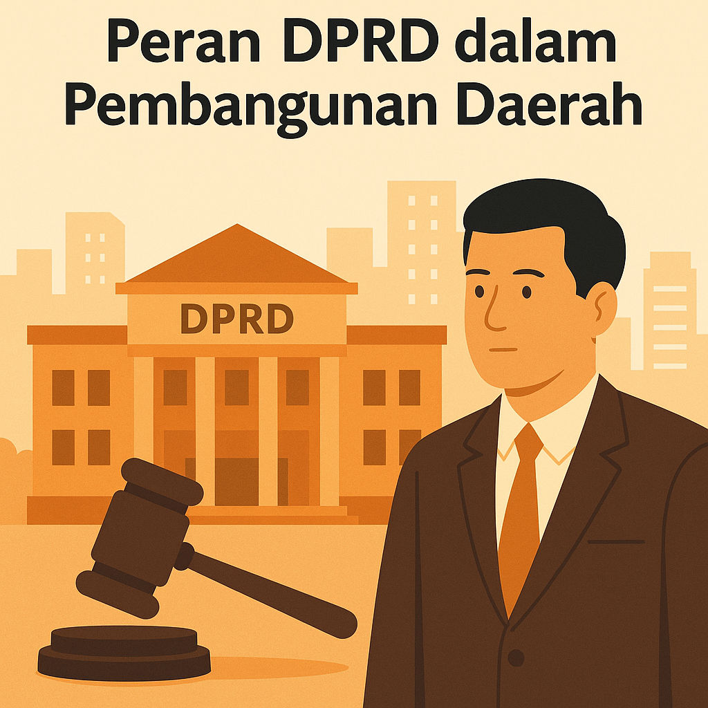 Ilustrasi peran DPRD dalam pembangunan daerah melalui legislasi dan pengawasan