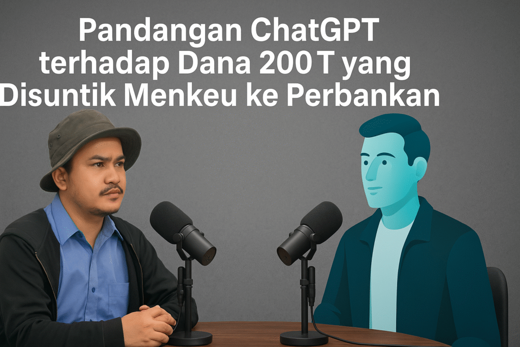 Penulis Sawacana berdiskusi dengan ChatGPT dalam format podcast mengenai suntikan dana Rp200 triliun ke perbankan