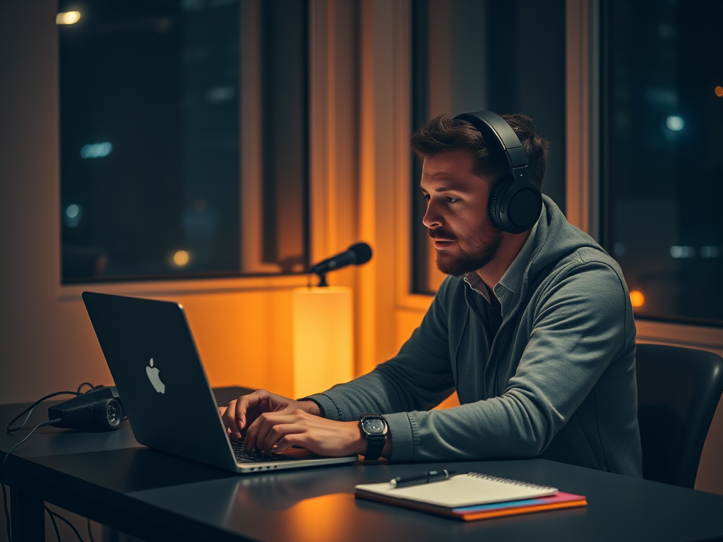 A Calm And Emotional Photo Of An Independent Songwriter Working